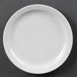 Assiettes à bord étroit blanches Olympia 230mm (Lot de 12)