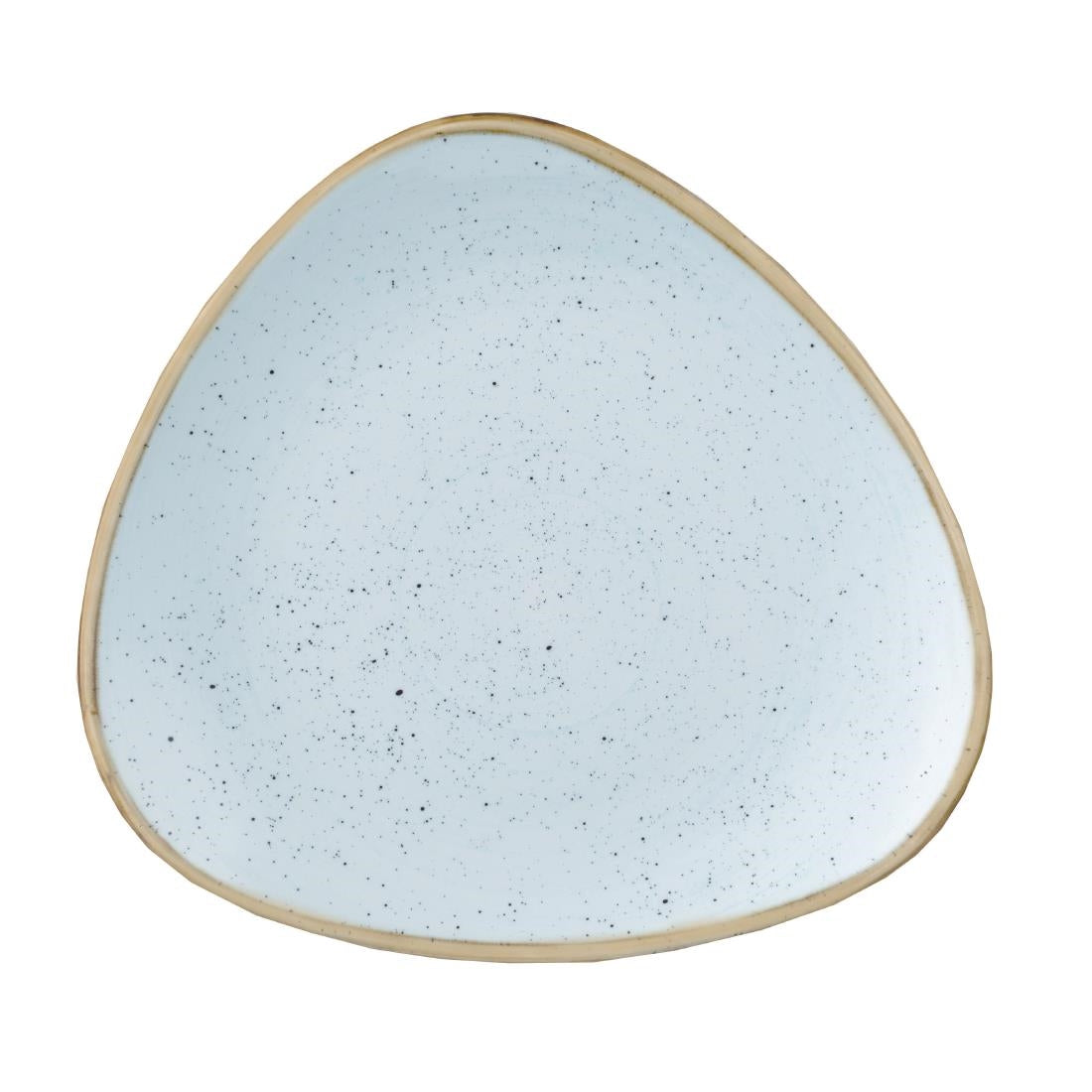 Assiettes triangulaires Churchill Stonecast Duck Egg Blue 315mm (Lot de 6)