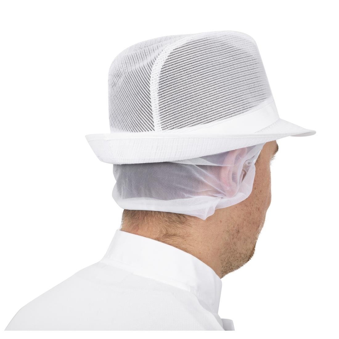 Chapeau Trilby blanc avec résille M - NISBETS