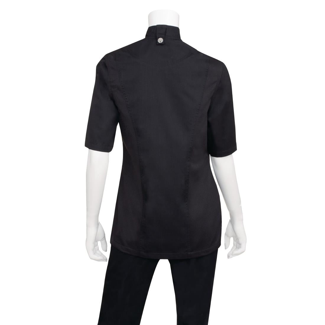 Veste de cuisine femme zippée légère Springfield Chef Works noire - NISBETS