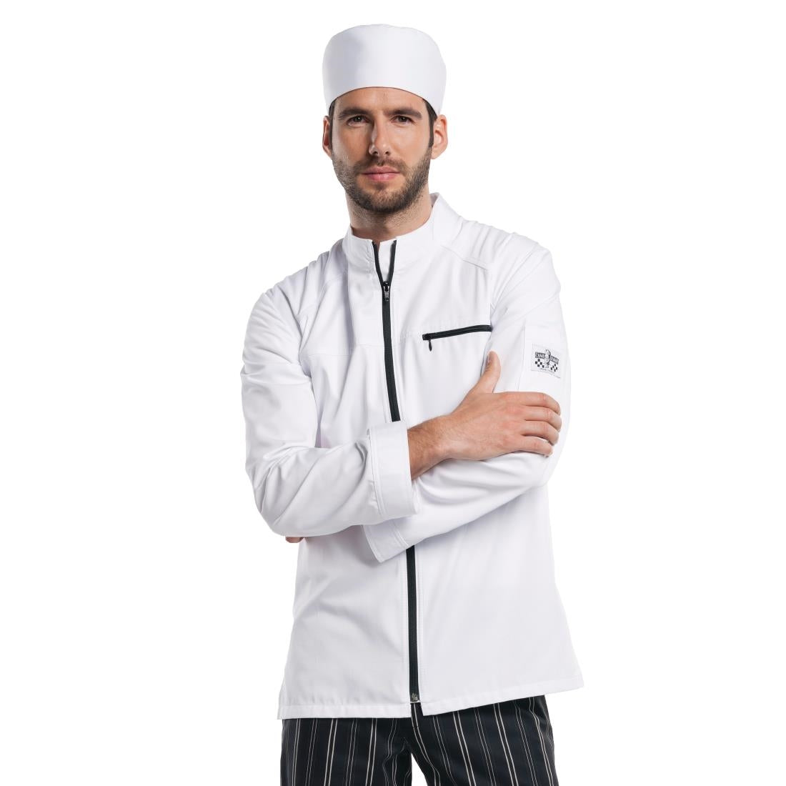 Veste de cuisine mixte Chaud Devant Modena blanche L - NISBETS