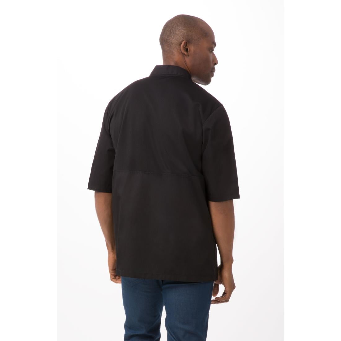Veste de cuisine mixte Cool Vent Chef Works Montreal noire - NISBETS