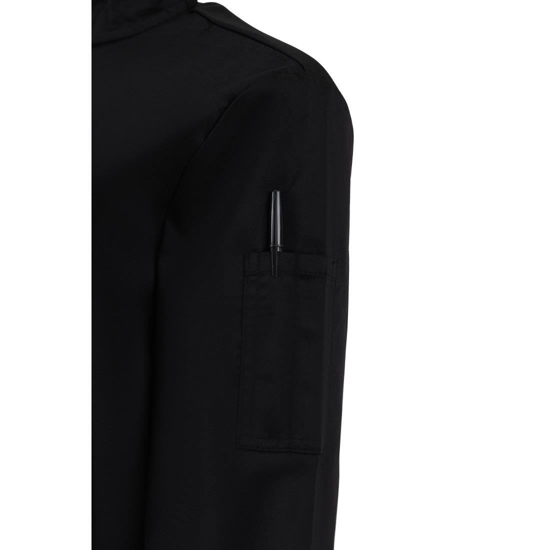 Veste de cuisinier femme ajustée Whites noire - Taille M