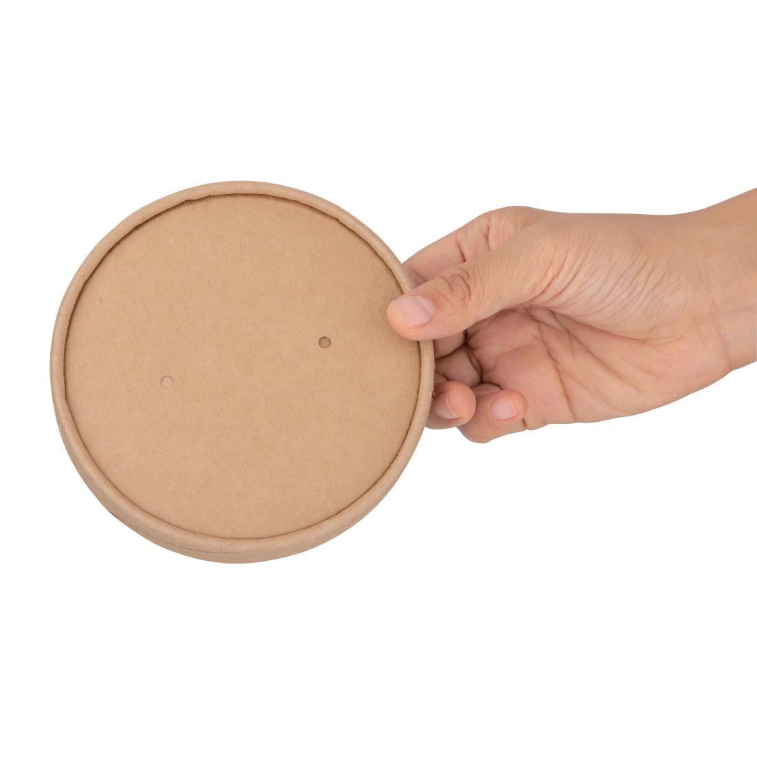 Couvercles en papier pour pots à soupe Fiesta Compostable 118mm (lot de 500) - NISBETS