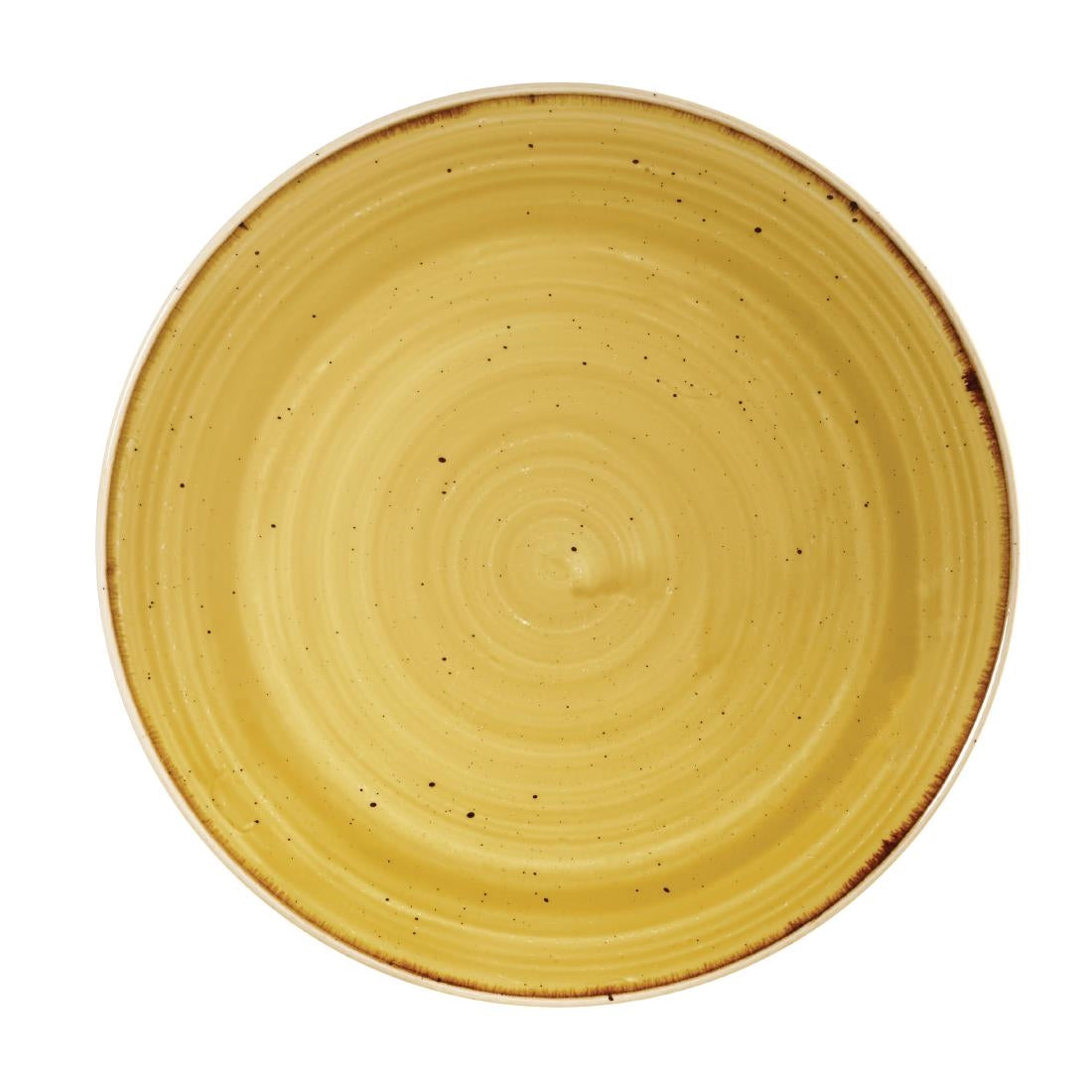 Assiettes rondes Churchill Stonecast Mustard Seed Yellow 220mm (Lot de 12)