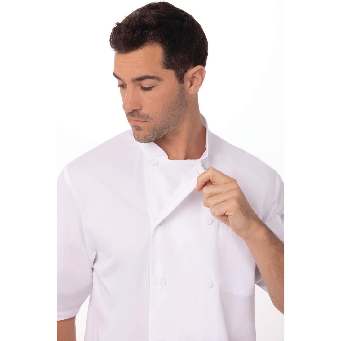 Veste de cuisine mixte blanche Chef Works Montreal Cool Vent - NISBETS