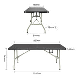 Table pliante rectangulaire Bolero noire 1,8 m - NISBETS