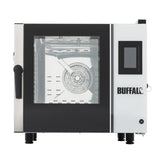 Four mixte compact à écran tactile Buffalo 6 x GN 1/1 avec support, kit d'installation et hotte d'extraction