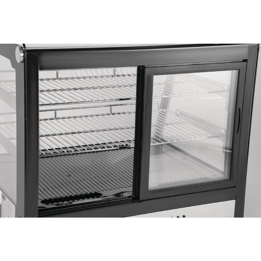 Vitrine de comptoir réfrigérée économe en énergie Polar Série G noire 160L - FRANCE CHR