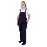 Salopette à plastron et bretelles en toile de coton Southside bleu marine XL - NISBETS