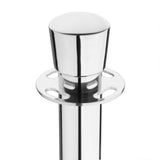 Poteaux d'accueil à base plate Bolero en acier inoxydable poli (lot de 2) - NISBETS