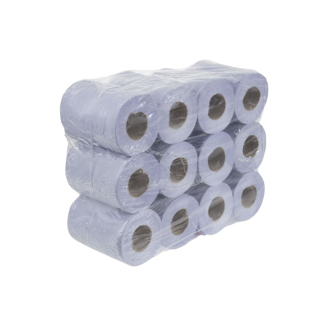 Mini bobines bleues à alimentation centrale 1 pli Jantex (lot de 12) - NISBETS
