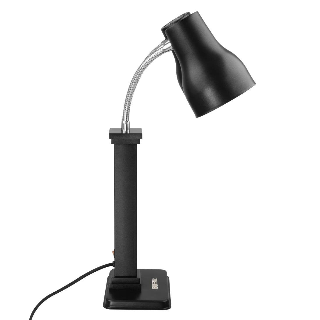 Lampe chauffante double sur pied Buffalo noir mat 2x250 W - NISBETS