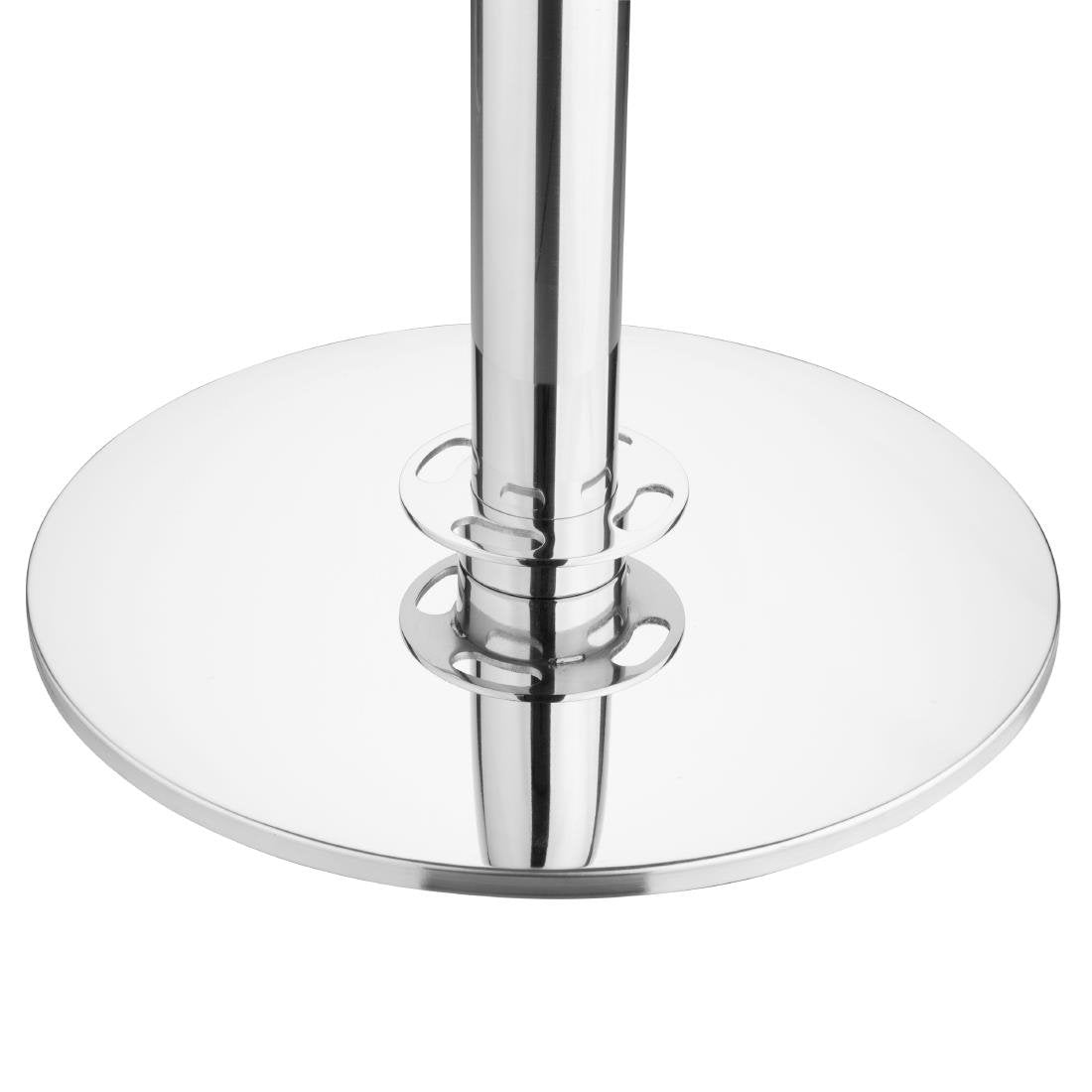 Poteaux d'accueil à base plate Bolero en acier inoxydable poli (lot de 2) - NISBETS