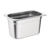 Ensemble de 4 bacs GN 1/4 en inox avec couvercles Vogue - NISBETS