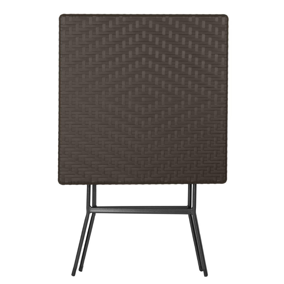 Table pliante carrée marron Bolero 620mm