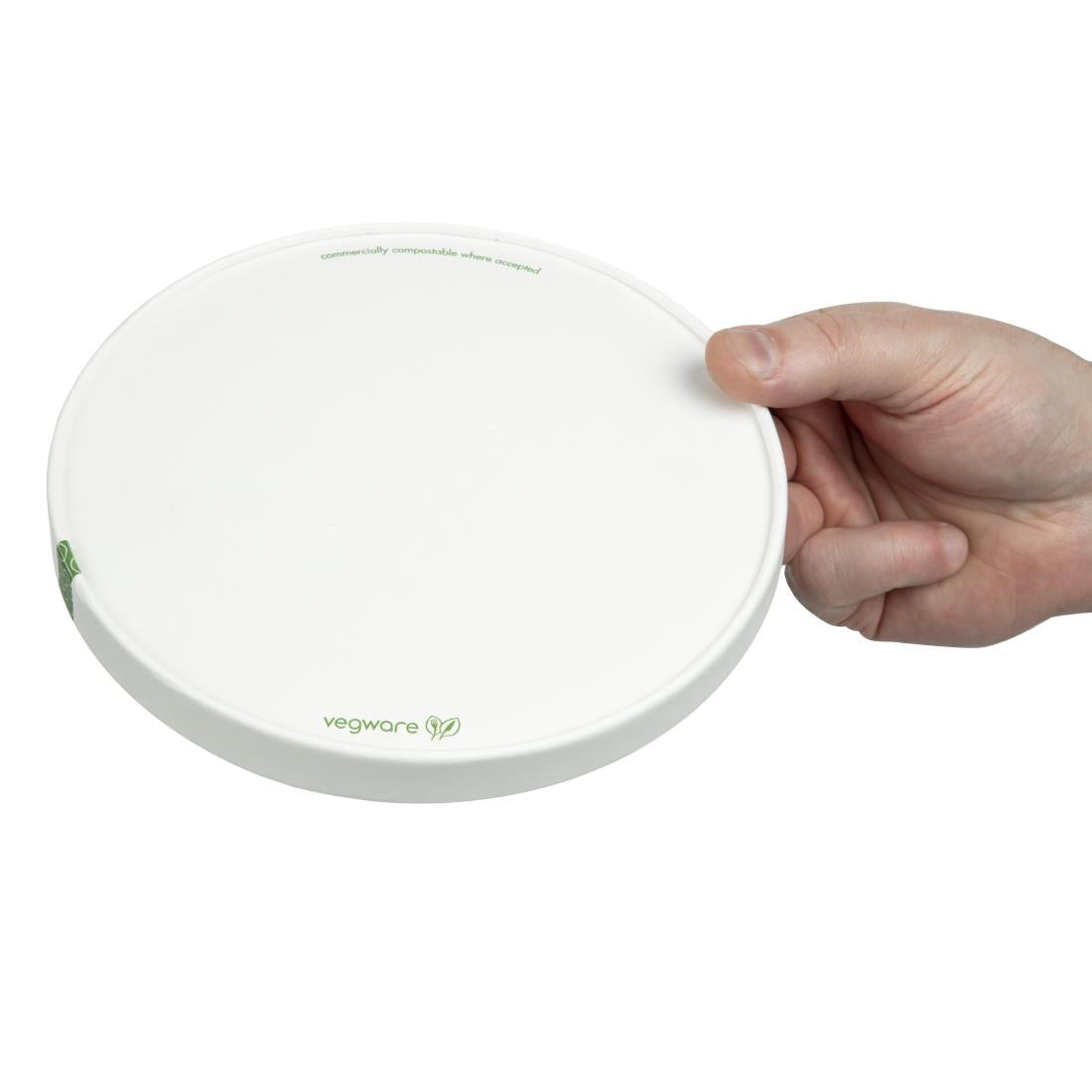 Couvercles à trous en carton doublé PLA série 185 Vegware (lot de 300) - NISBETS