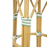 Tabourets de bar en rotin PE style parisien Bolero vert clair (lot de 2)