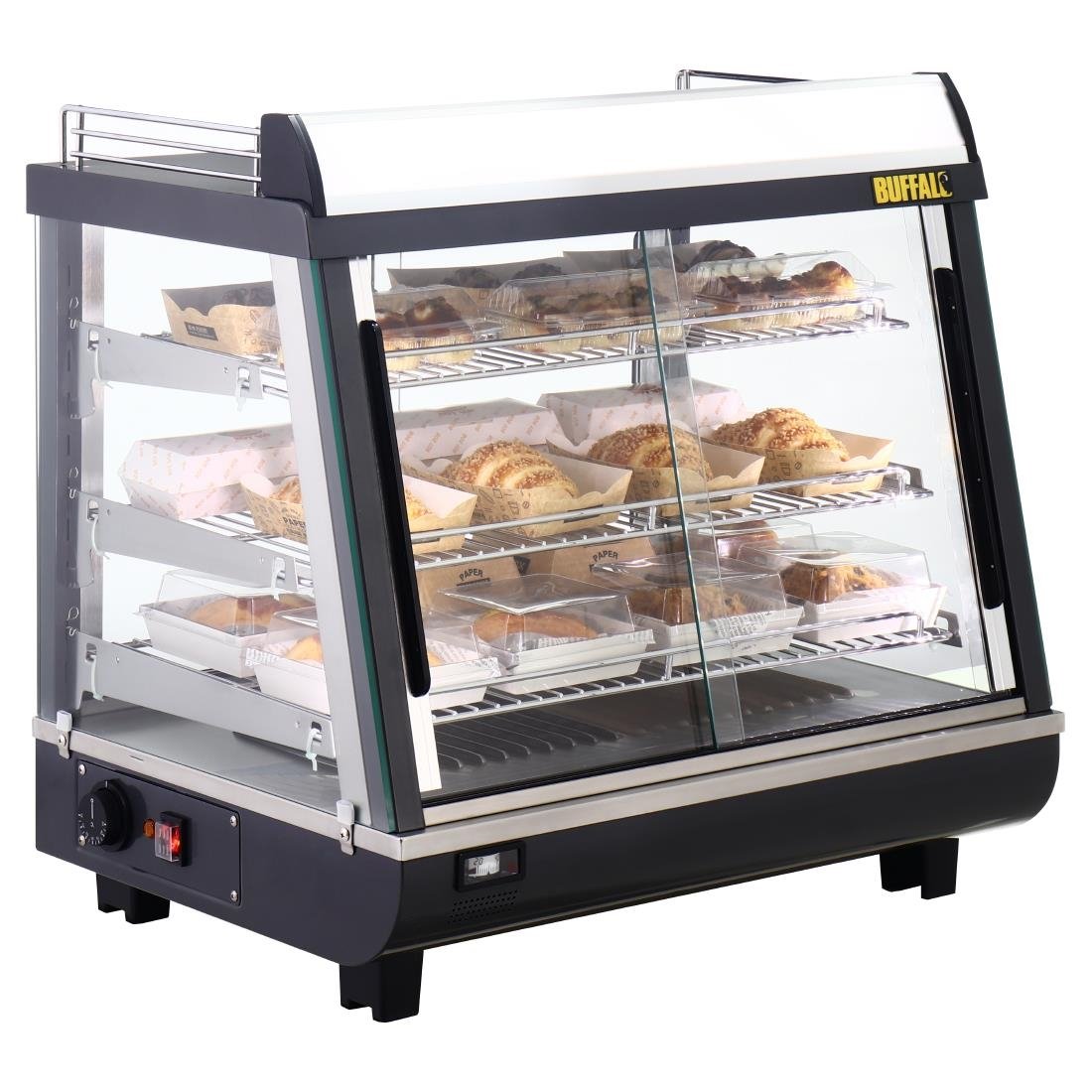Vitrine chauffante portes avant et arriere Buffalo 96L