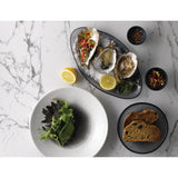 Assiettes creuses Churchill Bamboo centre imprimé quartz noir 281mm (lot de 12)