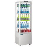 Vitrine réfrigérée porte incurvée économe en énergie Polar série C blanche 235L - FRANCE CHR