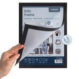 Cadres d'affichage autocollants Europel A4 argent (lot de 2)