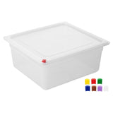 Bacs PP Hygiplas Click GN 2/3 avec couvercles et 7 clips de couleur 150mm 12L (lot de 4)