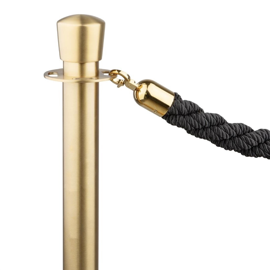 Poteaux d'accueil à base plate Bolero en laiton brossé (lot de 2) - NISBETS