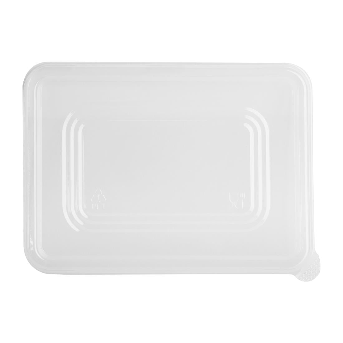 Couvercles PET Fiesta Recyclable pour barquettes en bagasse (lot de 100)