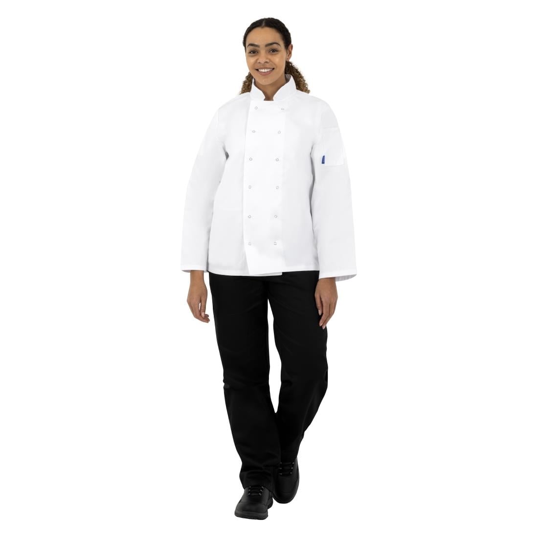 Veste de cuisine mixte Whites Vegas manches longues blanche - NISBETS