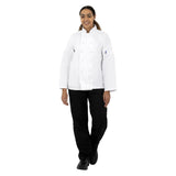 Veste de cuisine mixte Whites Vegas manches longues blanche - NISBETS