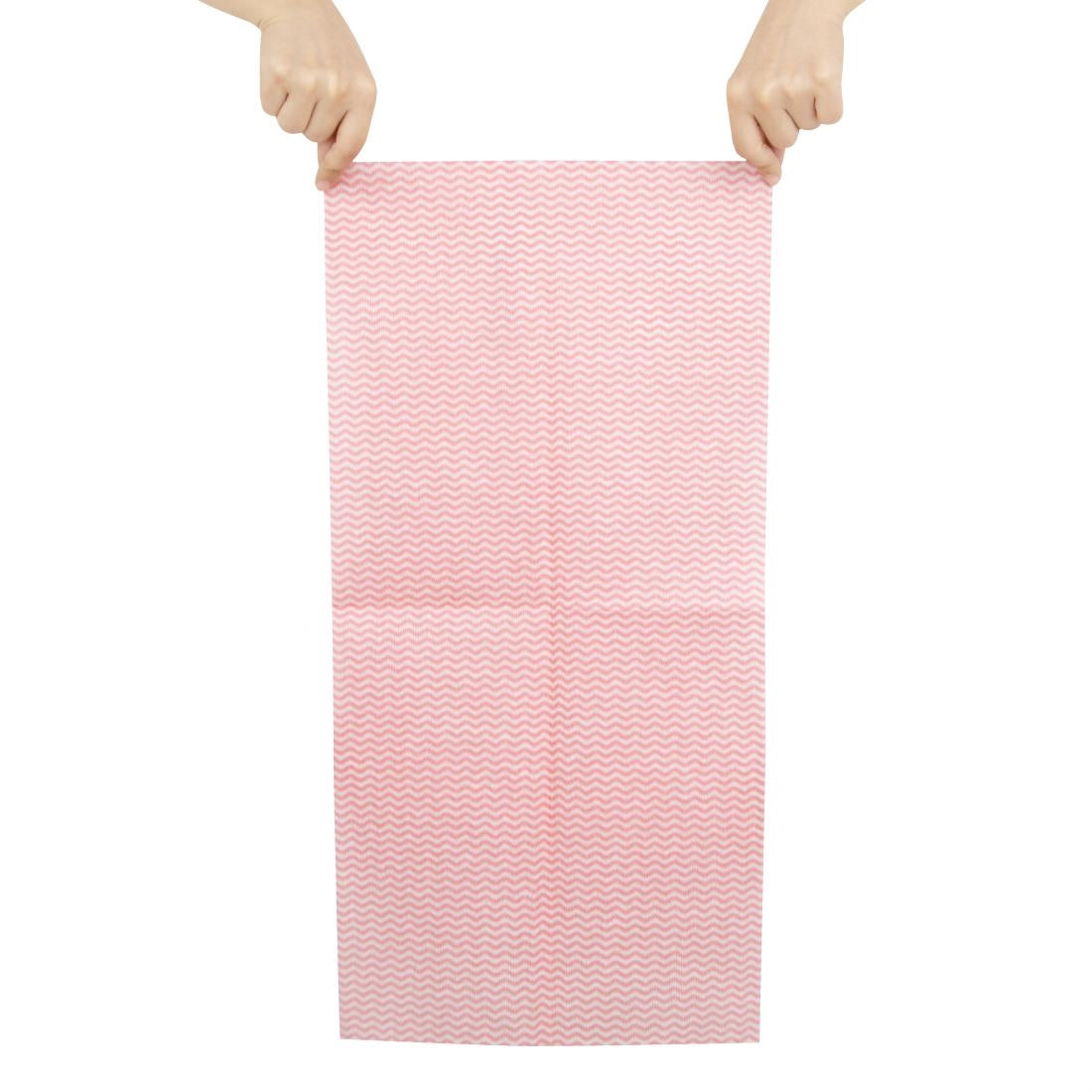 Chiffons de nettoyage salle de bain Jantex rouges (lot de 50)