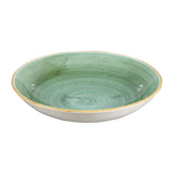 Assiettes coupes rondes Churchill Stonecast Samphire Green 248mm (Lot de 12)