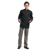 Veste de cuisine mixte Chaud Devant Hilton Poco manches longues noire - Taille L