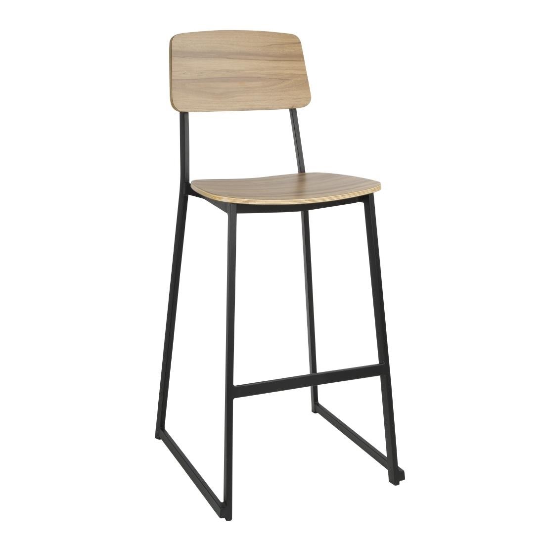 Tabourets hauts d'intérieur en bois Bolero Beaufort (lot de 2)