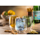 Verres à eau double paroi Utopia ambre 27 cl (lot de 6)