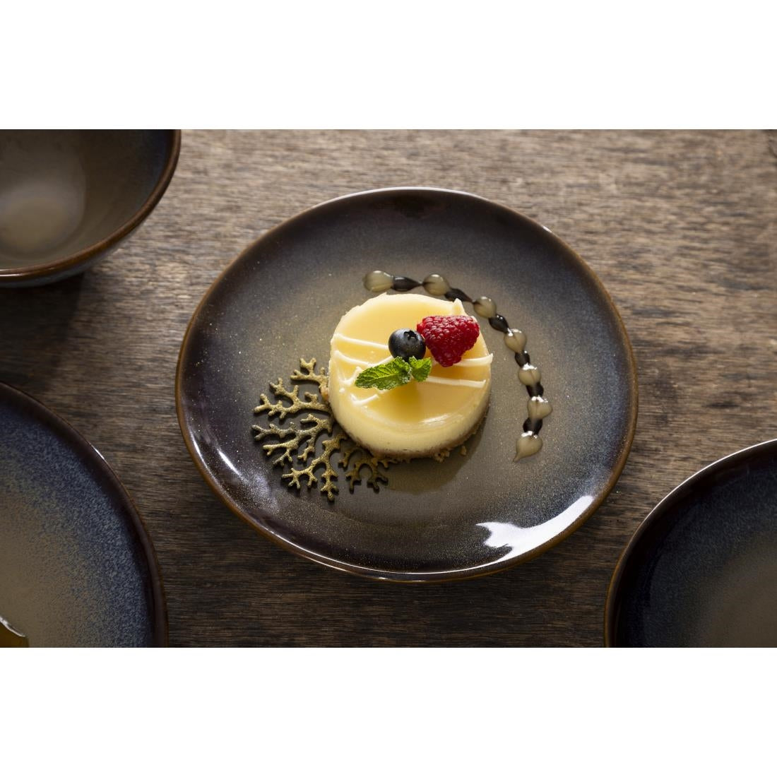 Assiettes plates Olympia Birch aubergine 205mm (Box 6)