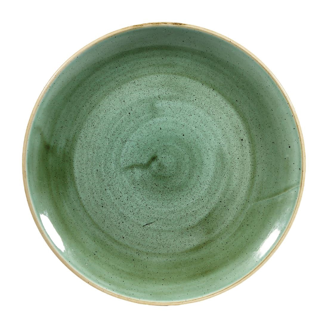 Assiettes rondes Churchill Stonecast Samphire Green 260mm (Lot de 12)