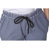 Pantalon de cuisine mixte Whites Vegas petits carreaux bleu et blanc - NISBETS