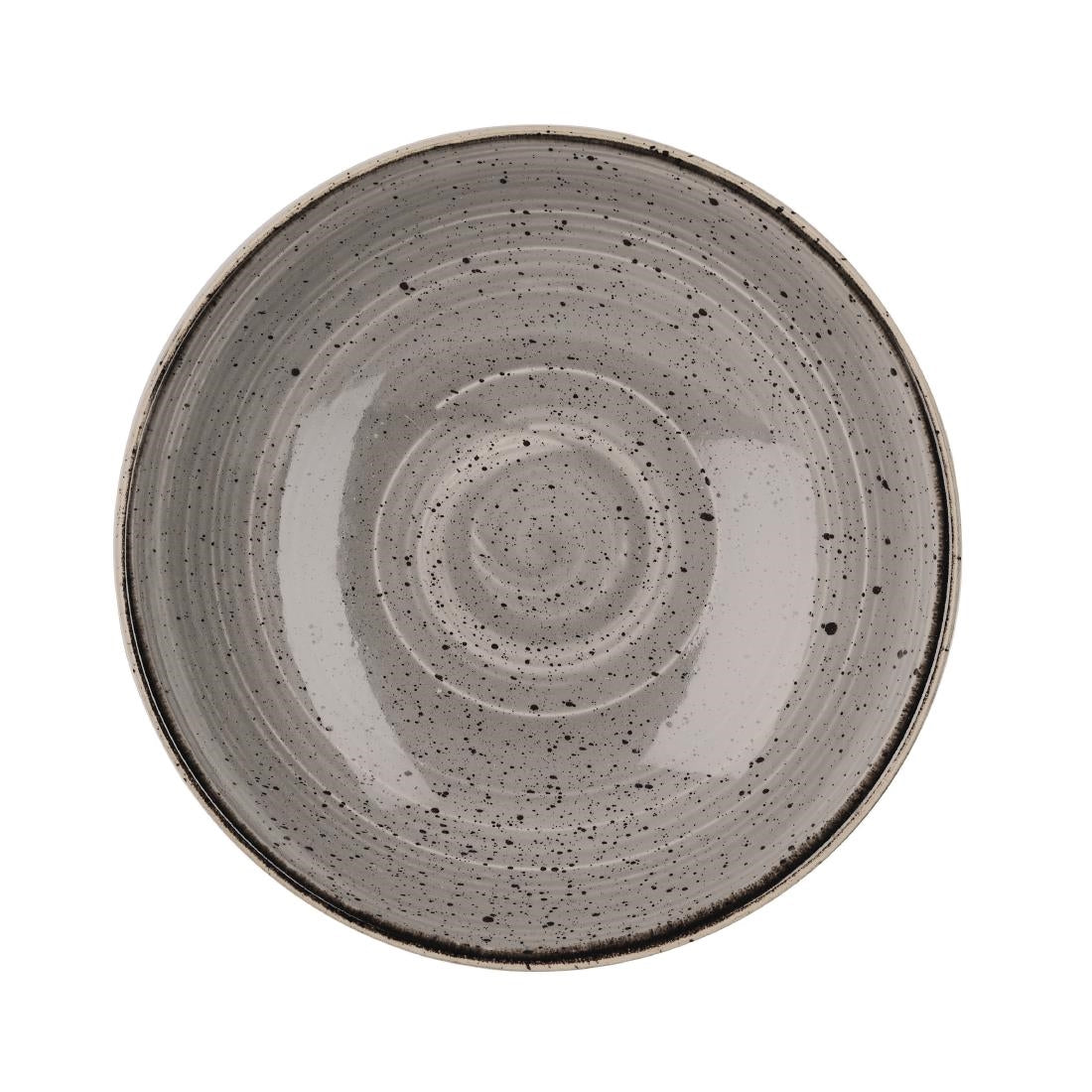 Assiettes coupes rondes Churchill Stonecast Peppercorn Grey 220mm (Lot de 12)