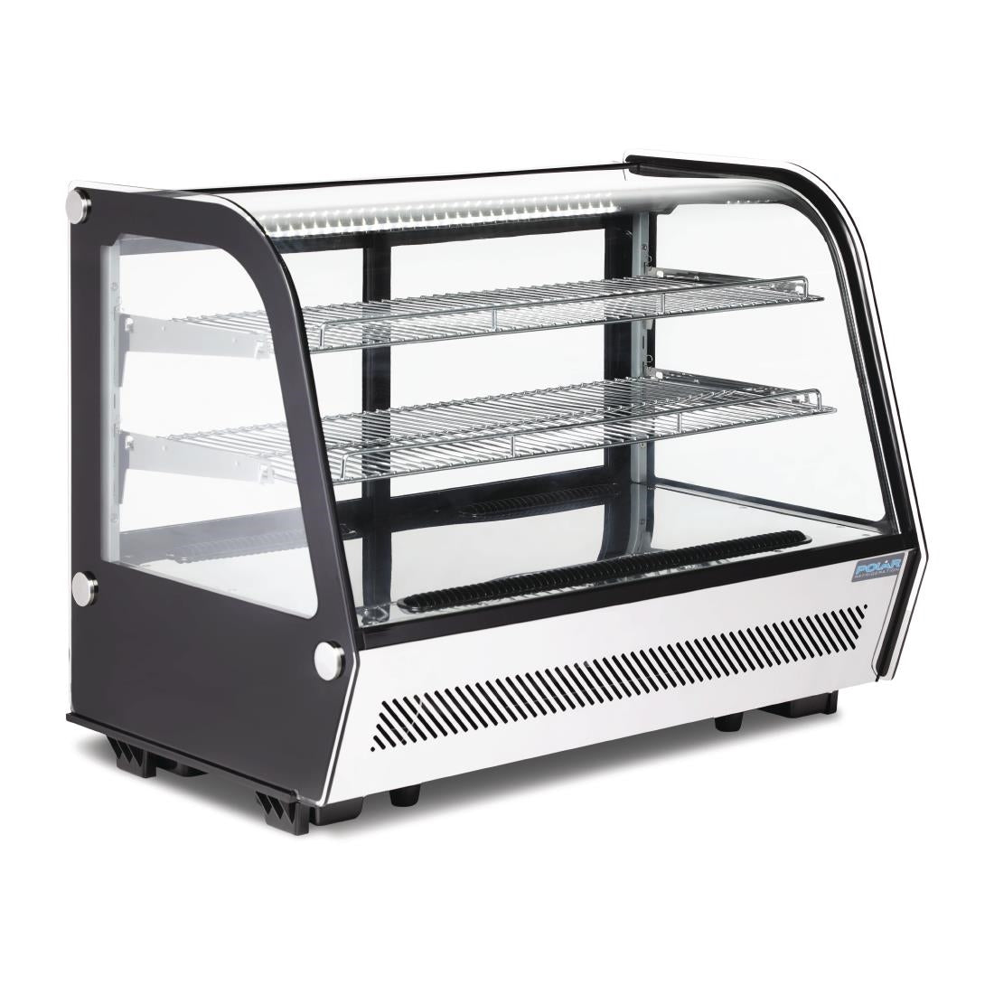 Vitrine de comptoir réfrigérée économe en énergie Polar Série G noire 160L - FRANCE CHR