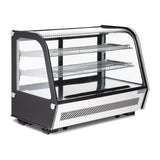 Vitrine de comptoir réfrigérée économe en énergie Polar Série G noire 160L - FRANCE CHR