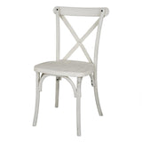 Chaises en résine à dossier croisé Bolero Manhattan blanches (lot de 4)