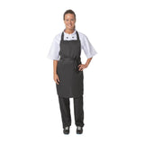 Lot de 2 tabliers bavette en polyester coton noirs Nisbets Essentials