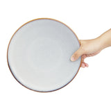Assiettes plates Olympia Drift gris uni 230 mm (lot de 6)