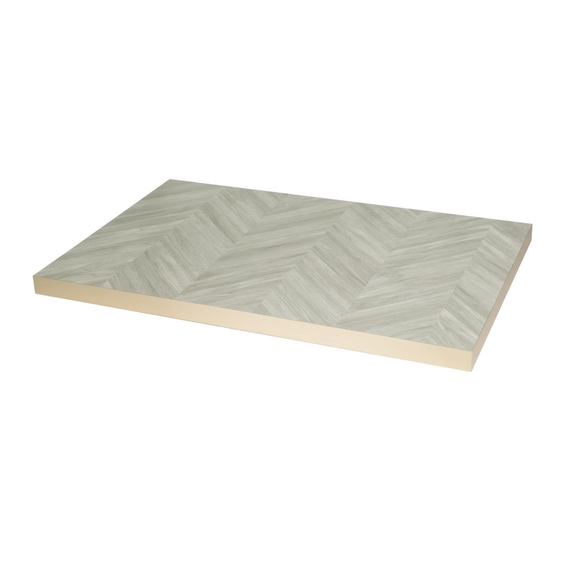 Plateau de table rectangulaire Bolero Chevron 1 100 mm x 700 mm