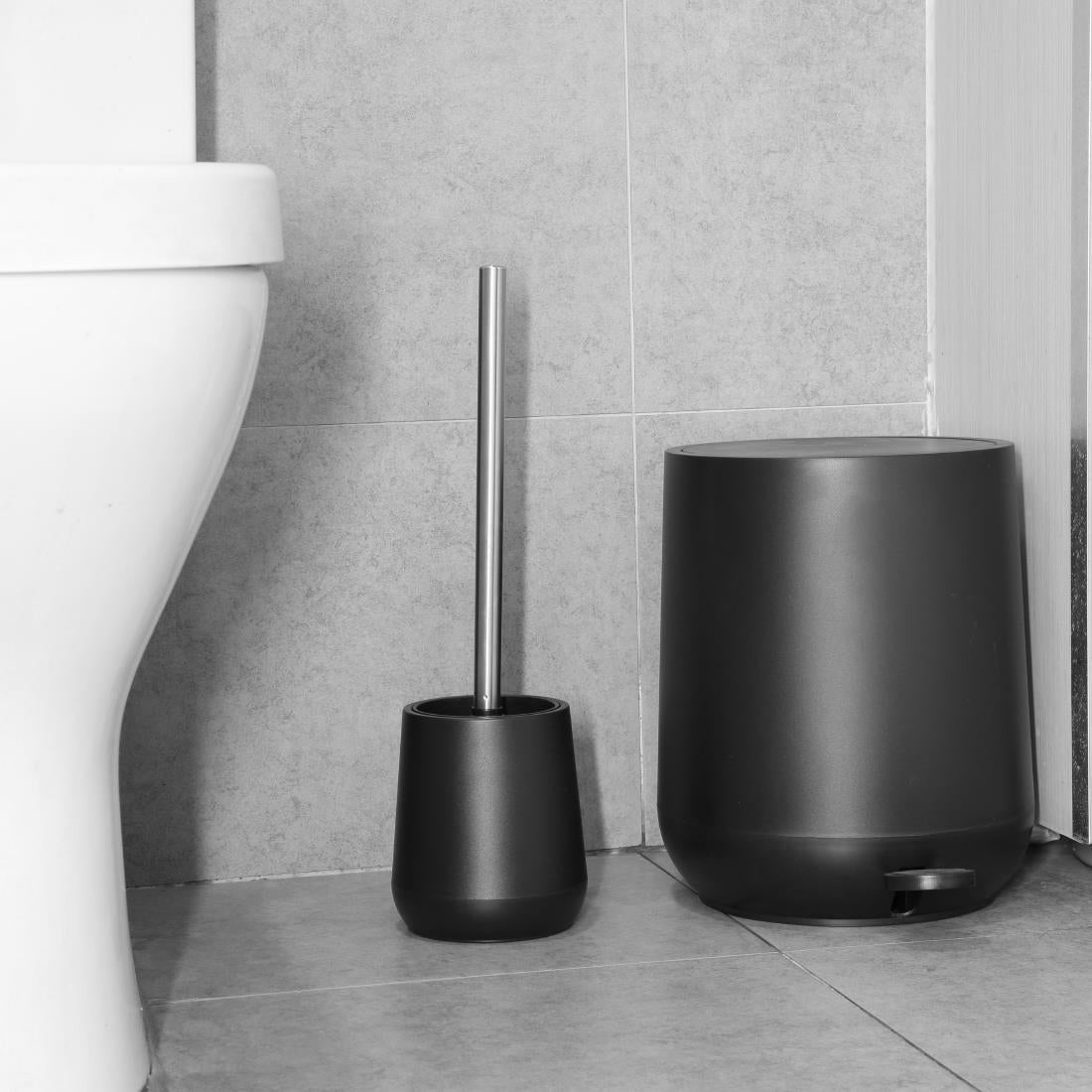 Poubelle à pédale ronde Jantex noire 5L