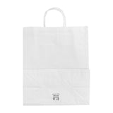 Grands sacs en papier avec poignée torsadée Fiesta Recyclable blancs (lot de 250)