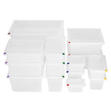 Bacs PP Hygiplas Click GN 2/3 avec couvercles et 7 clips de couleur 150mm 12L (lot de 4)