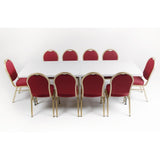 Table pliable au centre Bolero blanche 2430mm - NISBETS